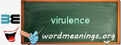 WordMeaning blackboard for virulence
